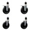 Service Caster 6'' Phenolic Swivel 1-7/8'' Expand Stem Caster Set 2 Total Lock Brakes, 4PK SCC-EXTTL20S615-PHS-2-S-2-178 - alternate 1